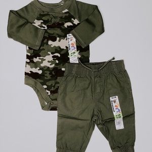 Camo Onesie + Cargo Pant Set
